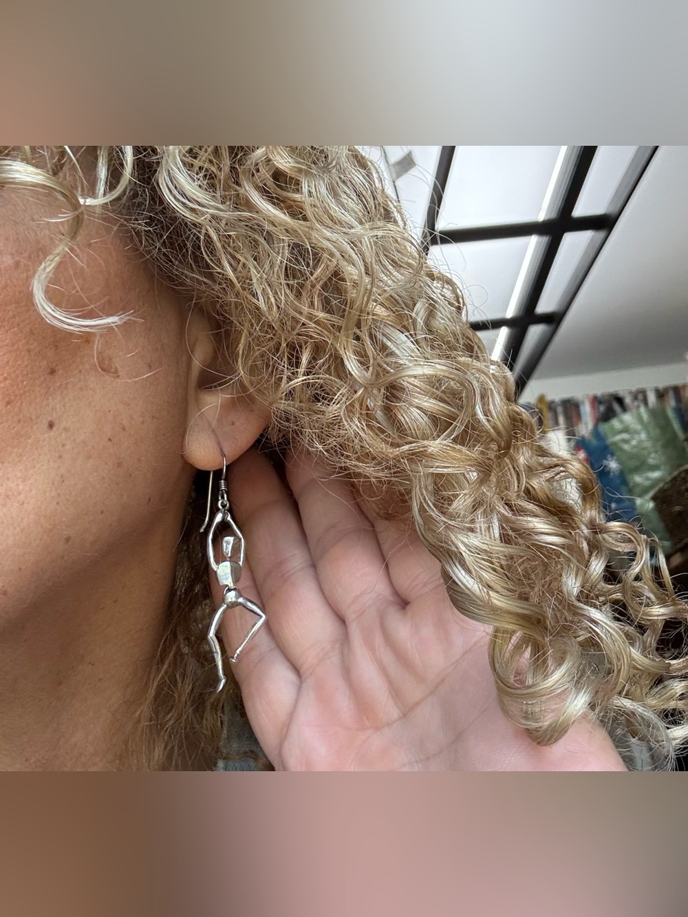 Sterling Silver Moving Man earrings - Picture 5 of 5